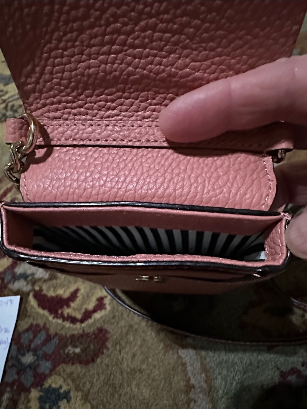 kate spade Madison Dusty Rose Pebbled Leather Cell Phone Crossbody with COA - Picture 9 of 14